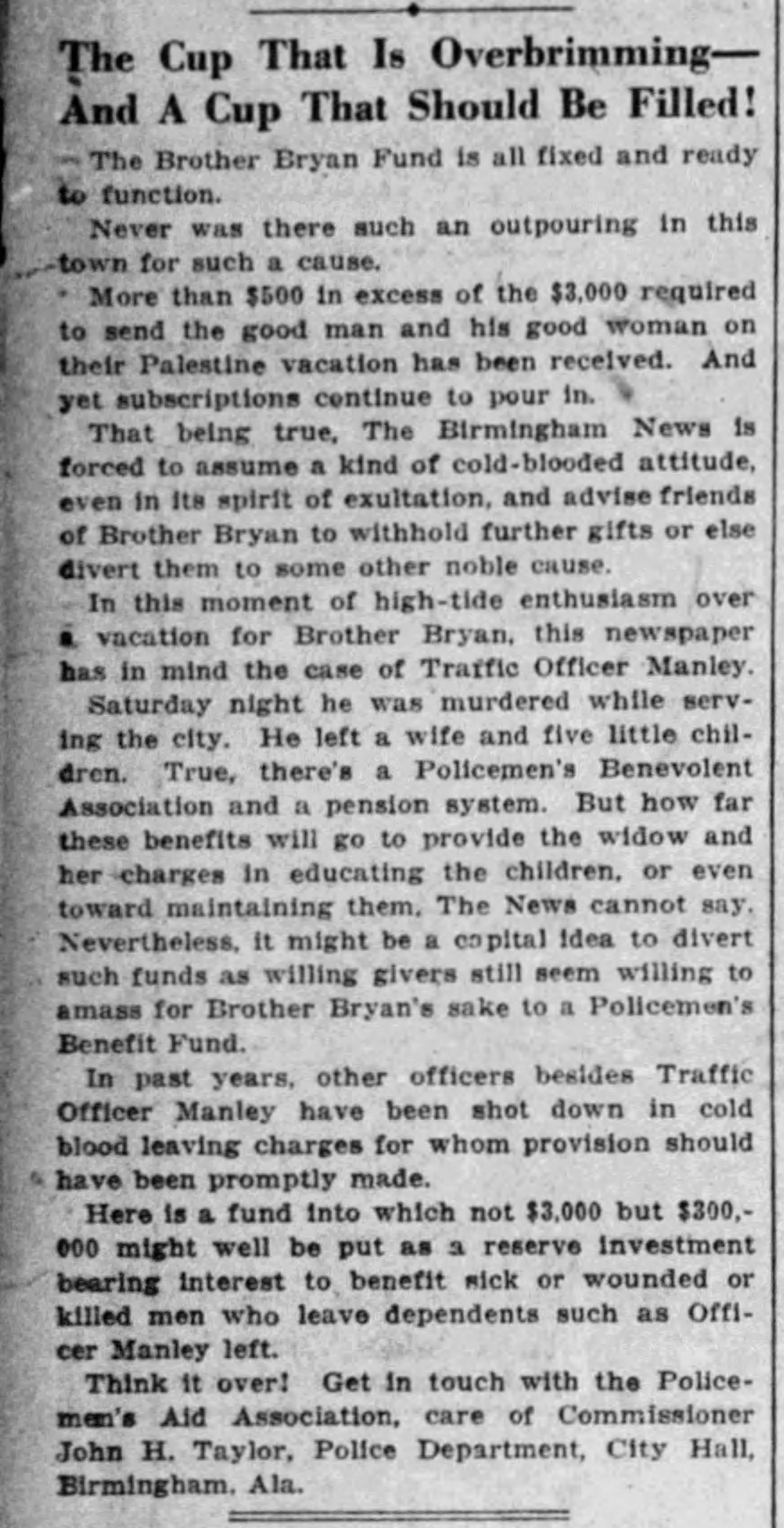 The Cup That Is Overbrimming—And A Cup That Should Be Filled